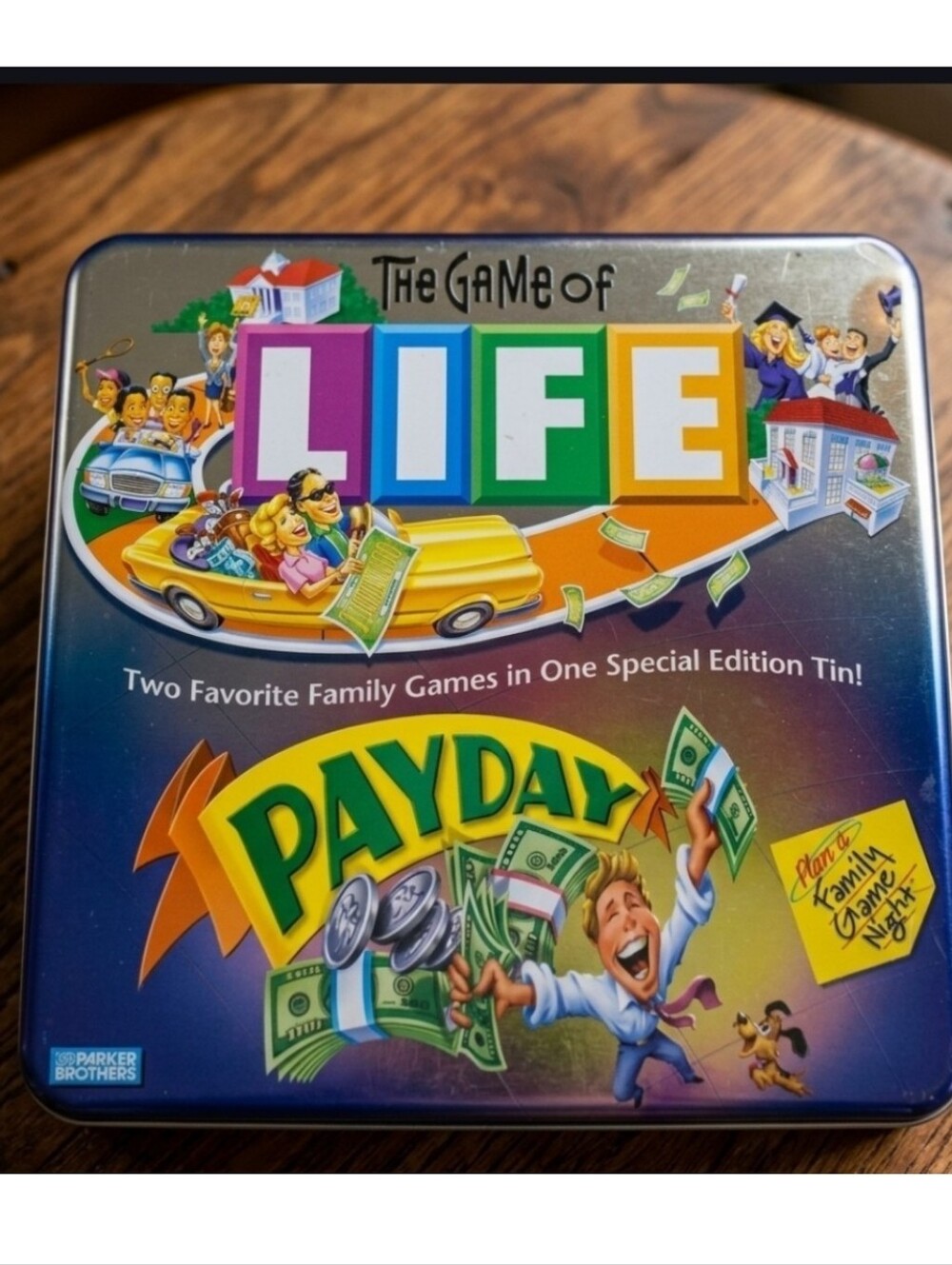 2️⃣In1️⃣ Board Game Tin: 🚗 The Game of Life & 💰 Payday - NEW W/ Sealed Pieces